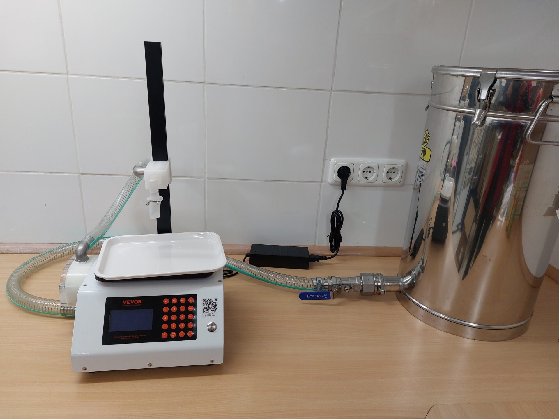 Quetschhahnanschluss 60mm / 1" Zoll Schlauch für Abfüllmaschine Vevor – Bild 2