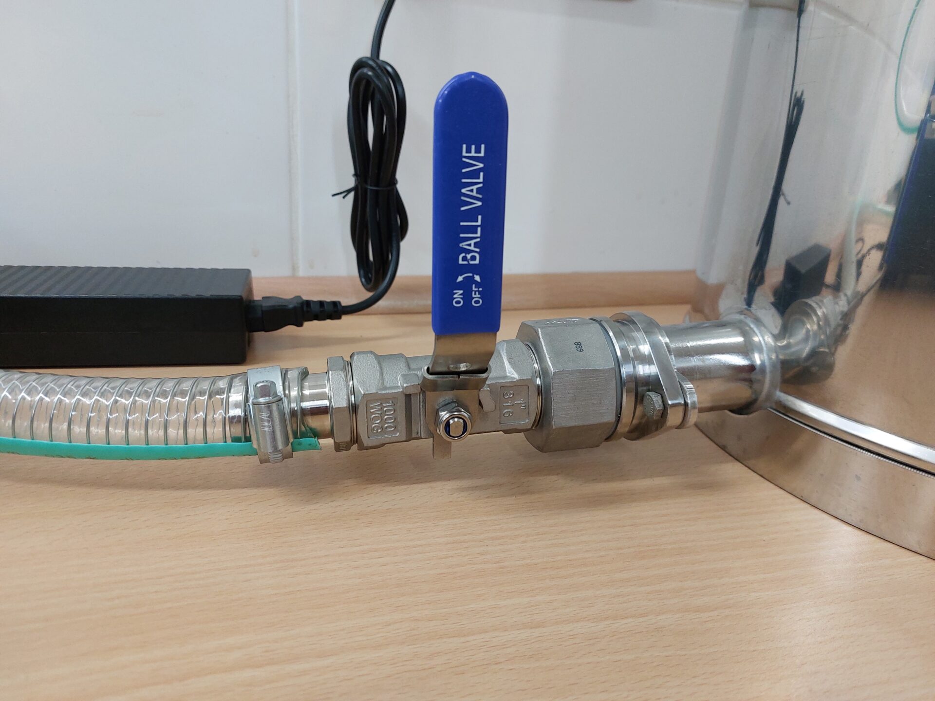 Quetschhahnanschluss 60mm / 1" Zoll Schlauch für Abfüllmaschine Vevor – Bild 3